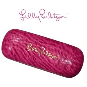 Lilly Pulitzer Hot Pink Embossed Hard Eyeglass‎ Case